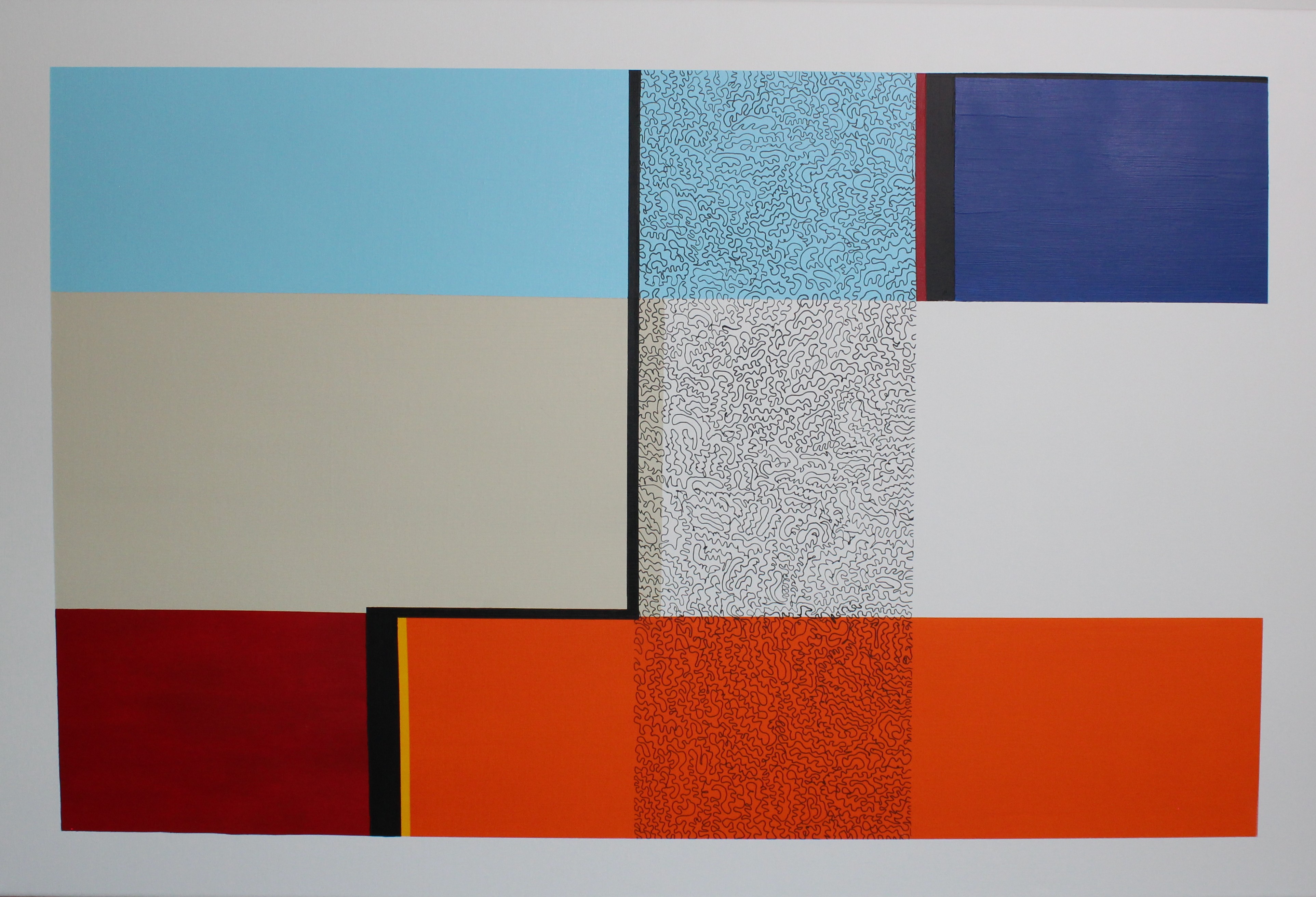 Abstract painting Between Two Worlds